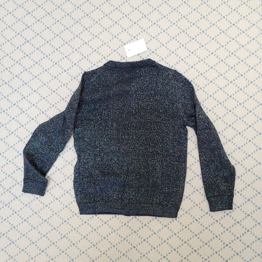 New! J Crew sz 6-7 Small S Girl’s Casey Rainbow Metallic Cardigan NWT